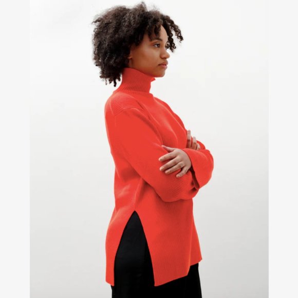 Studio Nicholson Ettore Knit Sweater in Japan Red - Picture 3 of 14